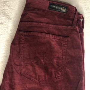 AG Farrah Skinny Velvet Jeans